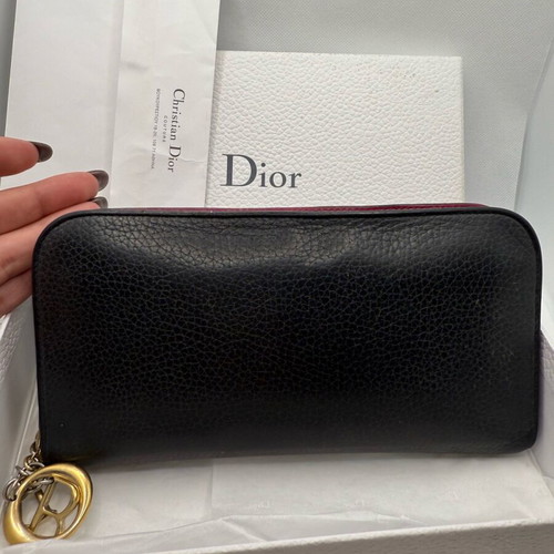 Christian Dior Diorissimo Voyageur Taurillon wallet black like new