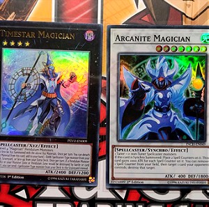 Timestar Magician Ultra Rare + Arcanite Magician Super Rare bundle