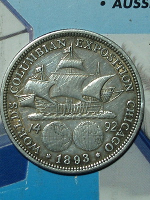 1893 Columbian ασημένιο μισό δολάριο μεταχειρισμένο, Ηνωμένες Πολιτείες