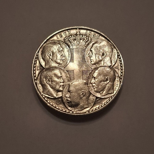 Greek Silver Commemorative Coins set like new, 30 Drachmas