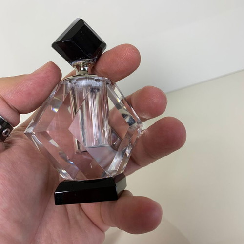 Glass perfume bottle used, fragrance container