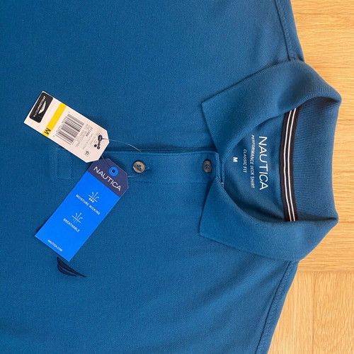 Nautica Polo Shirt Medium turquoise new