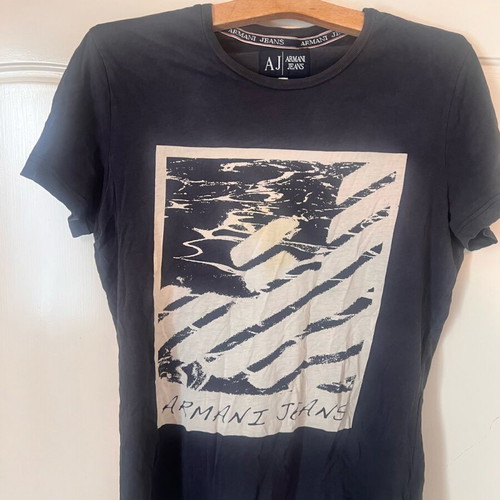 Armani Jeans T shirt used, black, size L