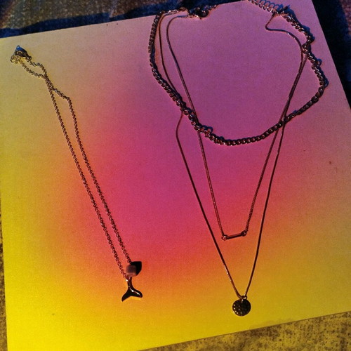 Necklaces new gold color from H&M and Jumbo with mermaid design