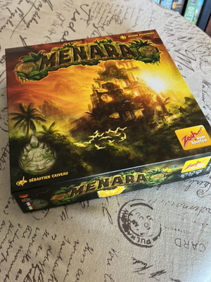Menara board game used, English language
