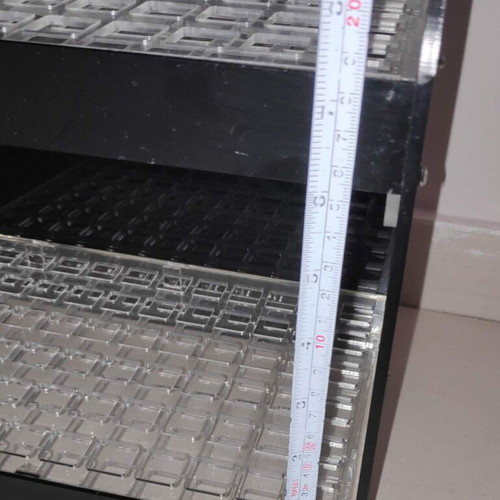 Plexiglass tabletop stand two-tier with 144 organizing slots like new