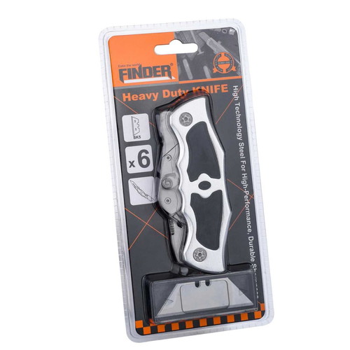 Double utility knife new with 6 replacement blades, steel blade and aluminum handle