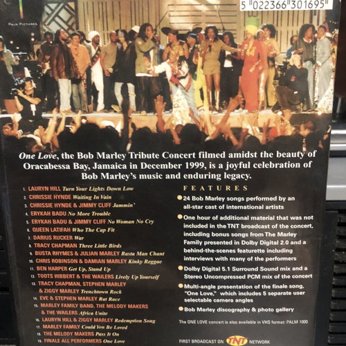 One Love The Bob Marley All-Star Tribute DVD used, reggae