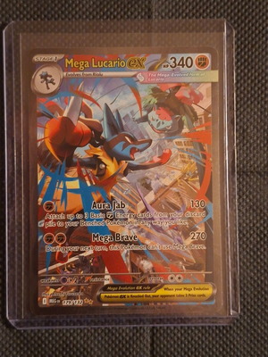 Mega Lucario Ex Pokémon card new from Mega Evolutions set