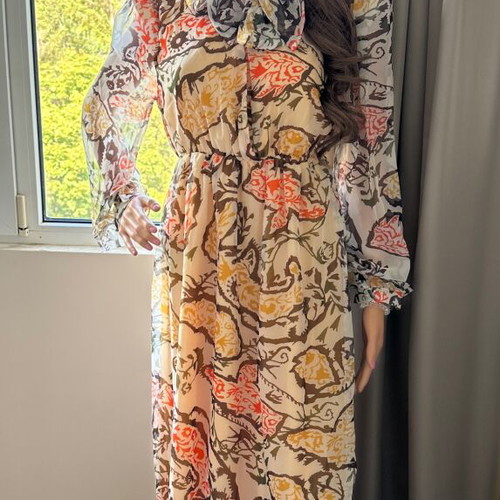 Chiffon dress new, size S, colorful