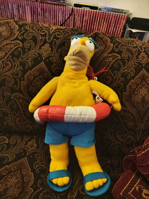 Beach Time Homer Simpson plush used 16"