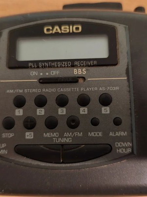 Casio AS-703R vintage portable radio cassette player used