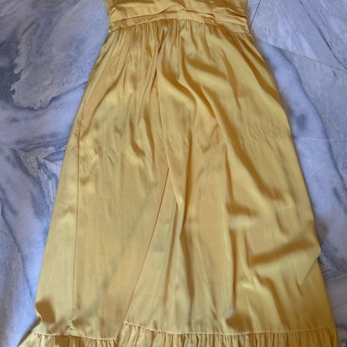 Paranoia maxi dress used, yellow, size S, halter neck with smocked back