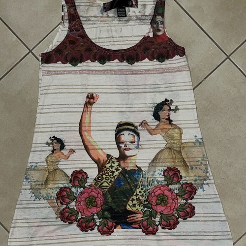 Women Tank Top multicolor with ballet dancers print, like new, size M