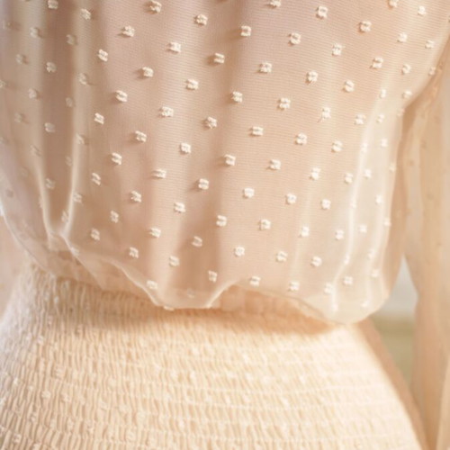 Spring summer open cream mini dress new