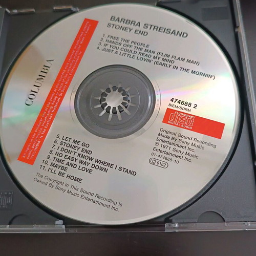 Barbra Streisand Stoney End CD like new, Collectors Choice Edition