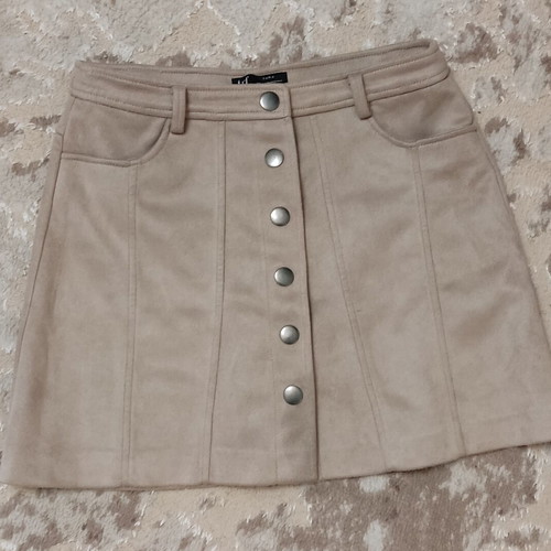 Mini corduroy skirt beige like new, size M
