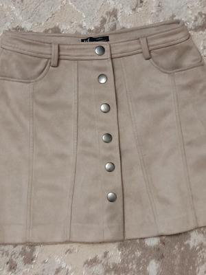 Mini corduroy skirt beige like new, size M
