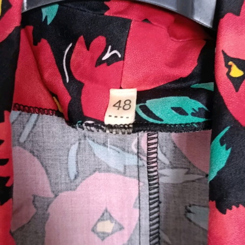 Women's vintage summer jacket used, black and red
