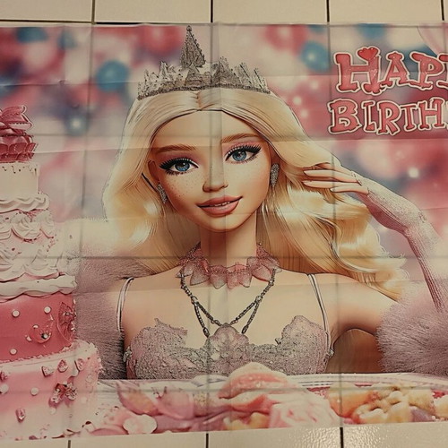 Barbie party decoration backdrop like new