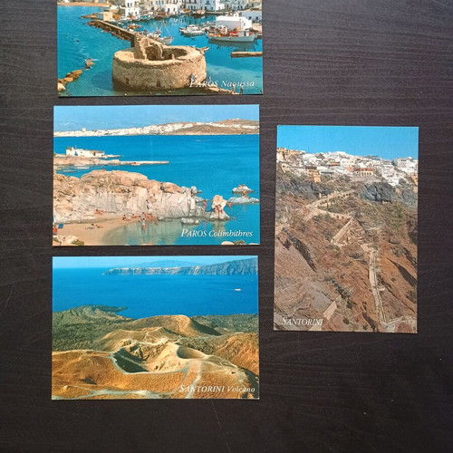 Postcard set Paros Antiparos Santorini, 17 pieces