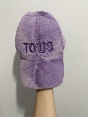 Tous fur hat new, purple, size M