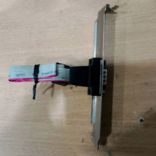 Serial 9 pin DB9 female rs232 bracket with 27 cm cable used