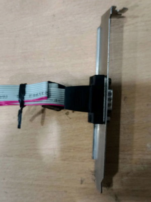Serial 9 pin DB9 female rs232 bracket with 27 cm cable used