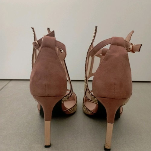 Formal sandals used, size 38, 10cm heel, Fred brand