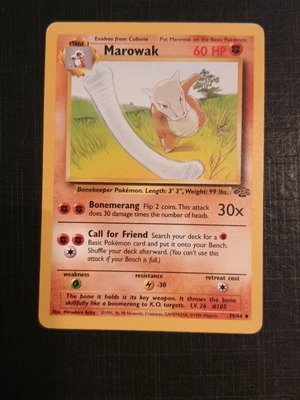 Marowak card from Jungle set used