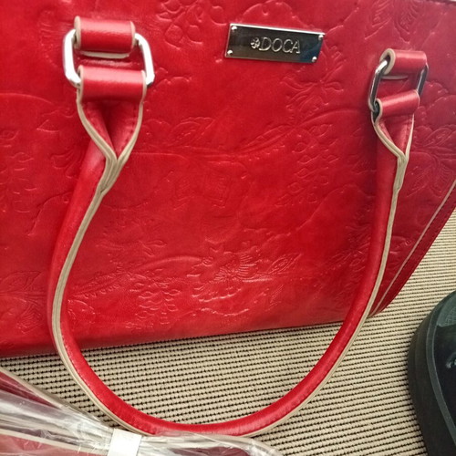 Doca handbag large size red like new