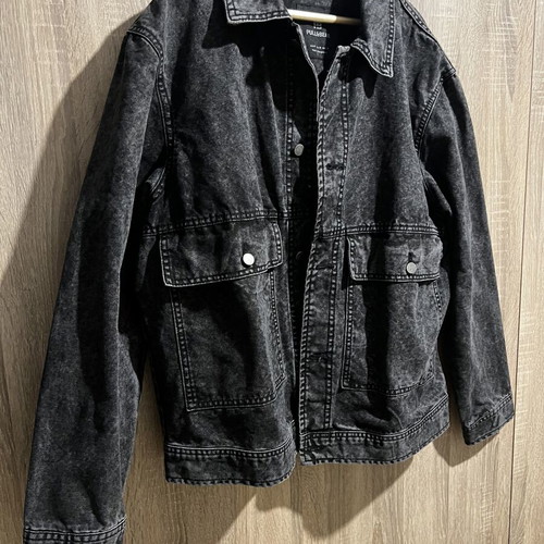Pull & Bear denim jacket like new, size M, black and grey