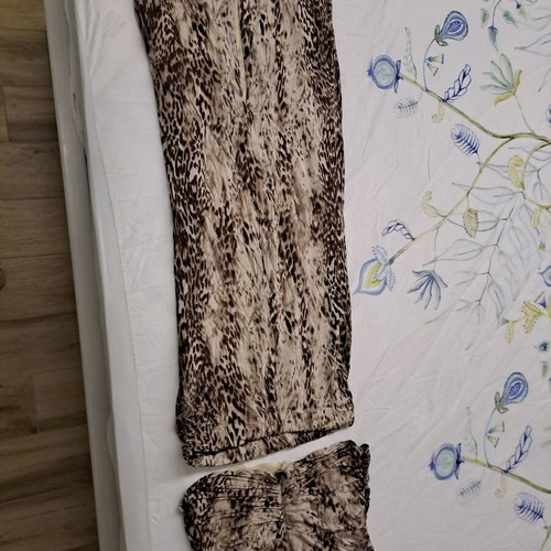 Mango leopard print bustier and skirt set like new