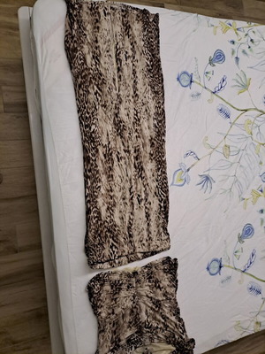 Mango leopard print bustier and skirt set like new