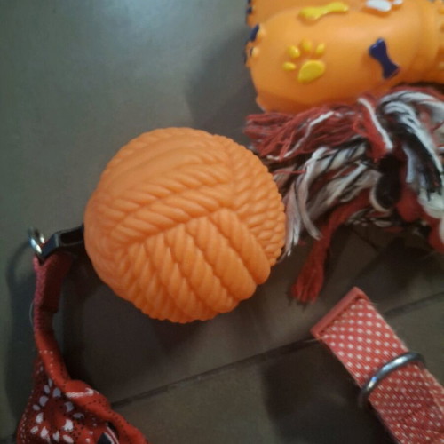 Pet toys and leashes like new, 2 leashes, ball and 2 toys