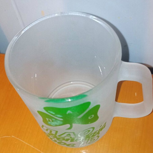 Vintage glass mug Panathinaikos like new