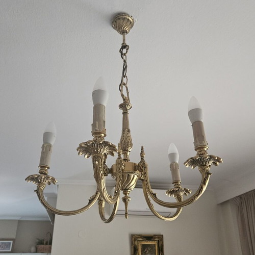 2 solid brass ceiling lights from the 1970s, Mary's Gouma