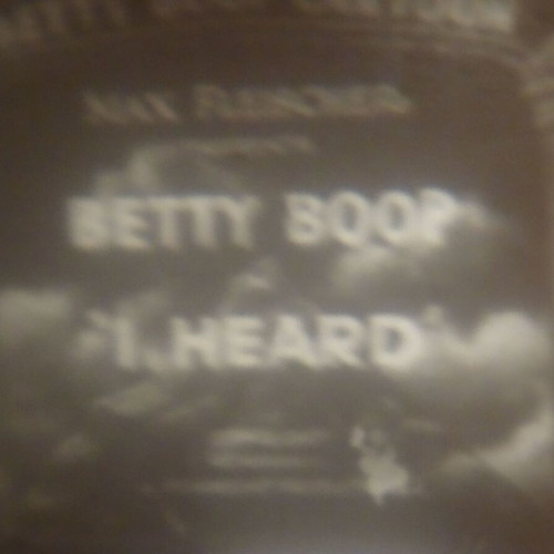 9.5mm film used, silent, Betty Boop cartoon "I Heard"
