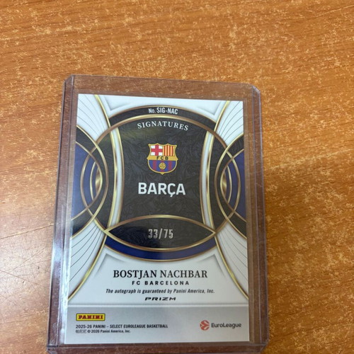 Bostjan Nachbar 2025-26 Panini Select EuroLeague Silver Signatures Auto new