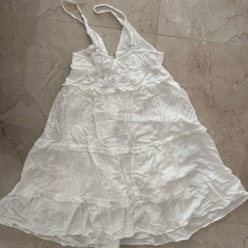 Summer dress white, like new, size L fits small and medium