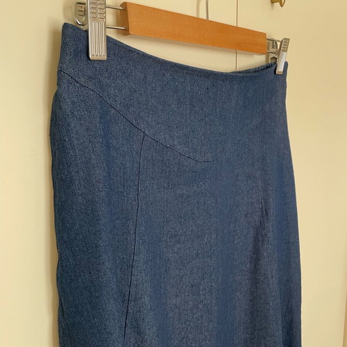 Cotton jean summer skirt new, size M 38 10, blue