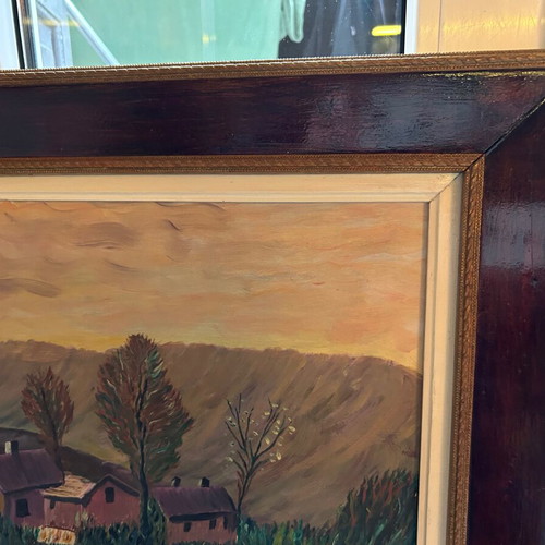 Vintage painting used, handmade oil on canvas