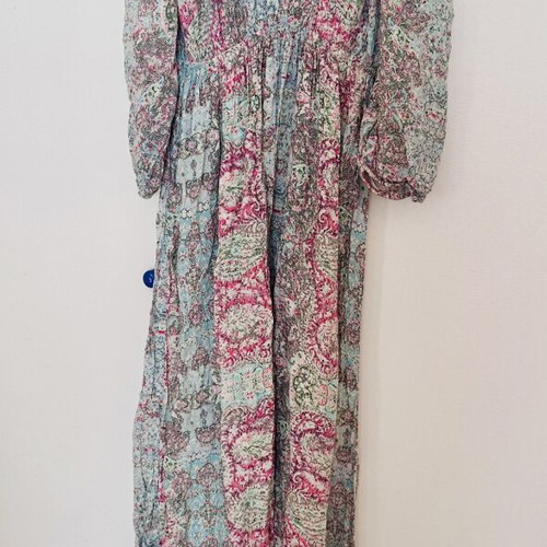 Oysho Boho Maxi Dress like new with colorful pink and blue pattern