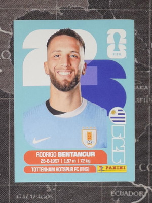 Panini Fifa World Cup 2026 Rodrigo Bentancur sticker new