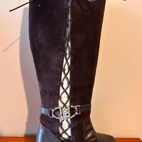 Laura Biagiotti Women's Brown Heeled Boots used, size 39