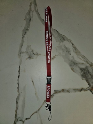 Λουράκι λαιμού Remove Before Flight καινούργιο με κλιπ