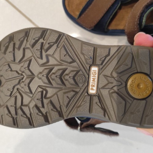 Primigi children's leather sandals size 28 new, blue and brown
