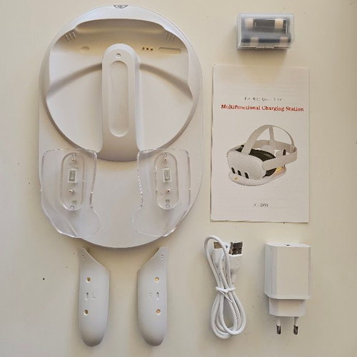 Alcopanda Charging Dock for Meta Quest 3 with 2 Rechargeable Batteries
