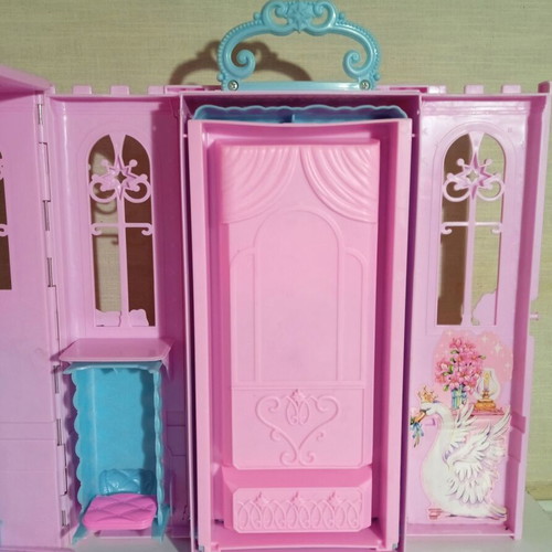 Barbie Fairy Tale Castle Swan Lake used