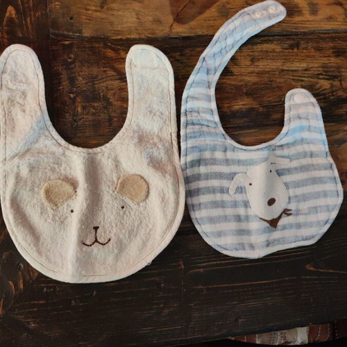 Terry bibs set of 2 new